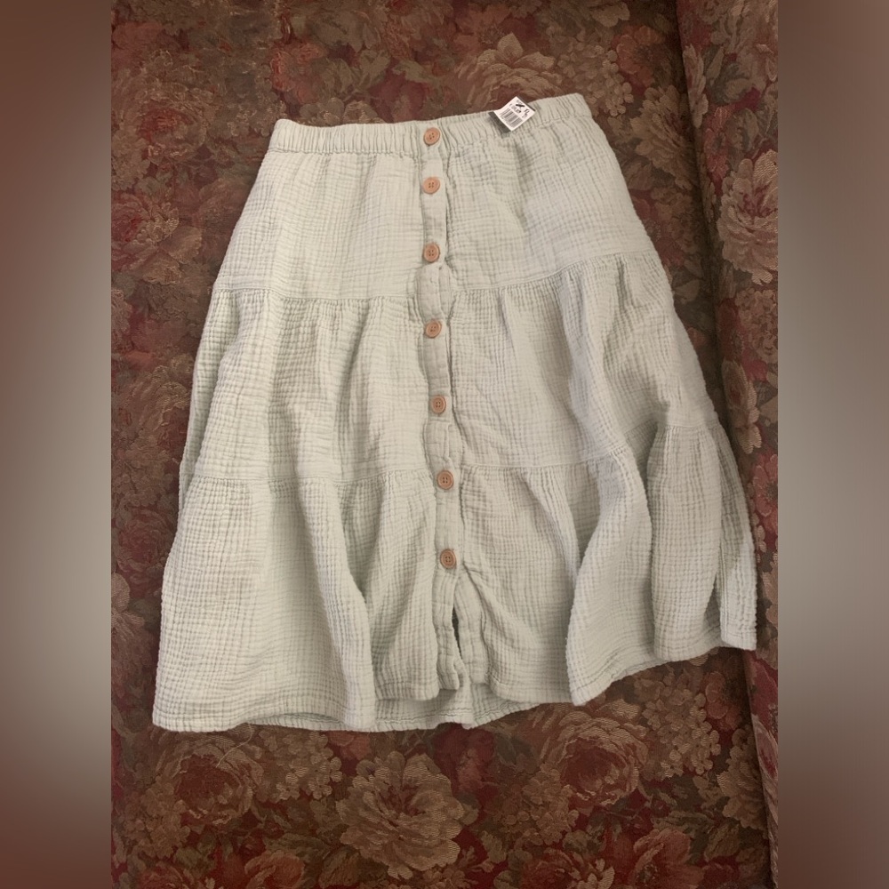 Cat & Jack Green Skirt with Buttons